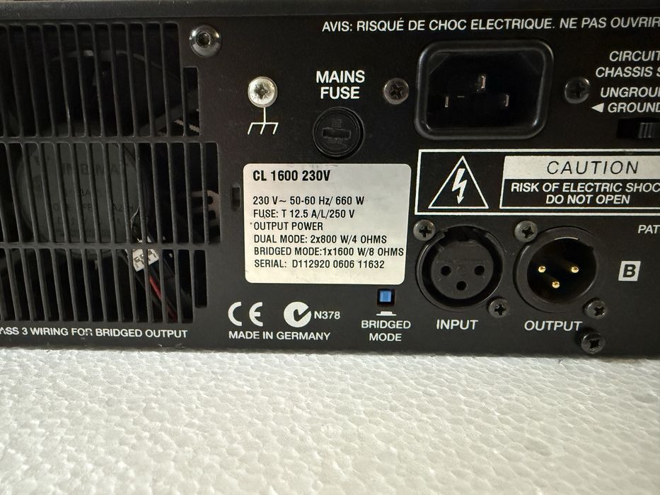 Vand amplificator dynacord CL1600