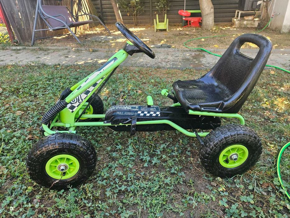 Kart cu pedale Full Ahead AIR – roți gonflabile, frână de mână