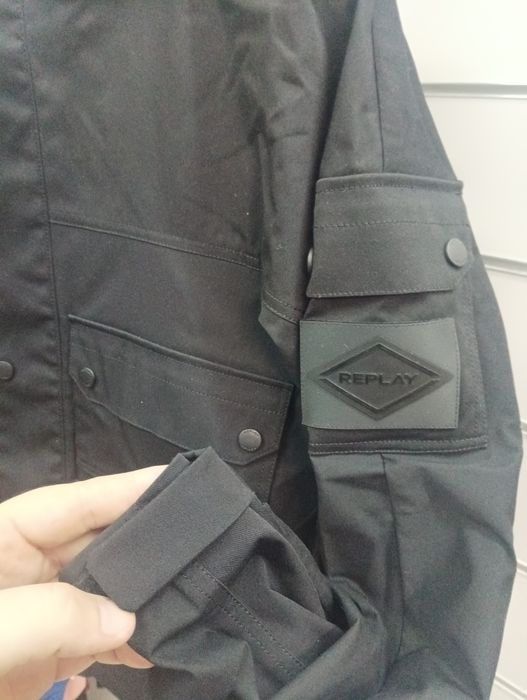 Водо и ветроустойчиво яке Replay S ново Черно мъжко оригинално реплей