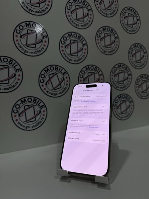 iPhone 16 Pro - 128GB - Desert Titanium - 90% - Impecabil - Garantie