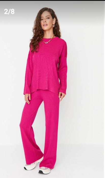 Комплект от две части цвят фуксия