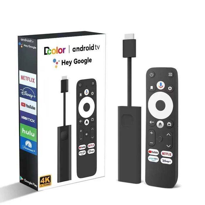 DCOLOR GD1 24g/5g Сертифицированный 4K HD Smart Android 11 TV Stick