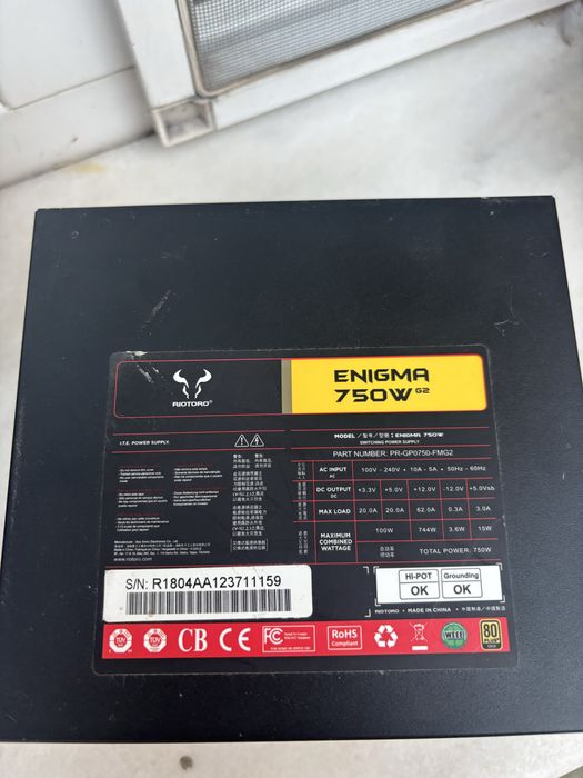 Sursa Riotoro Enigma G2 80+ Gold 750W