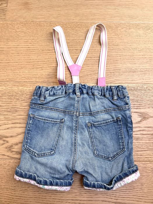 Pantaloni scurti H&M si fusta NEXT din blug albastru, copii 1-2 ani