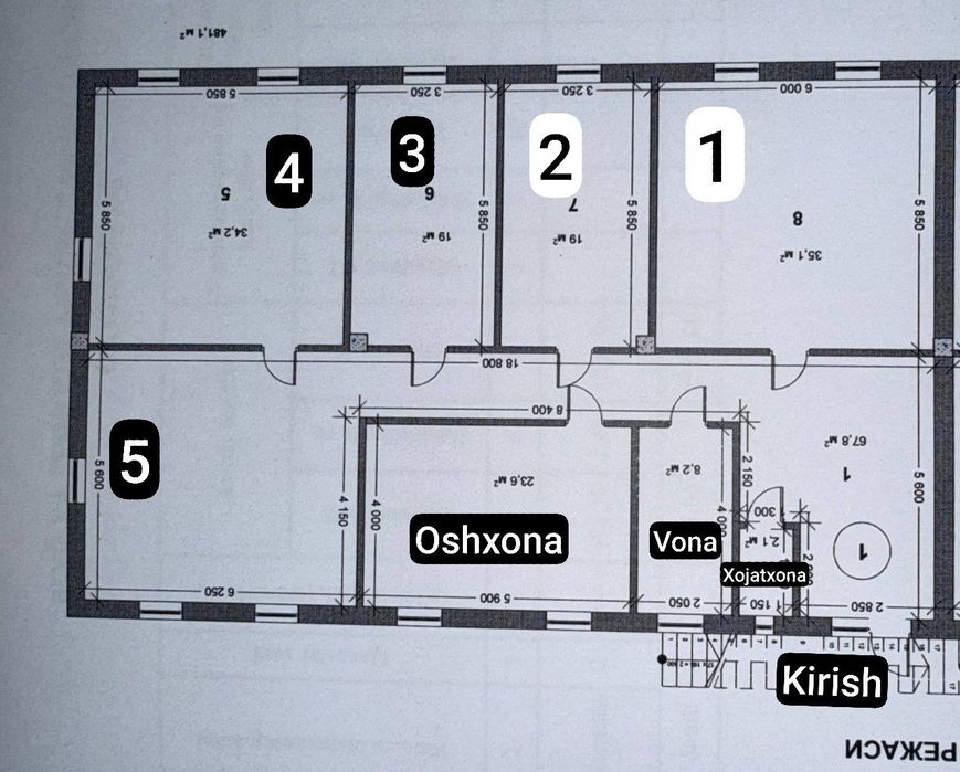 Ofes uchun katta kvadri joy ijaraga beriladi