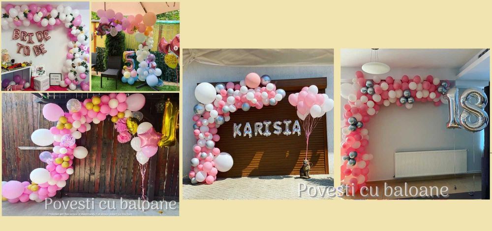 Personaje desene, baloane cu heliu (latex, cifre, inimioare etc)