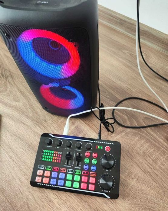 Placa de sunet externa cu efecte de sunet și Bluetooth Receiver/ ideala TikTok Podcast Live sau Karaoke
