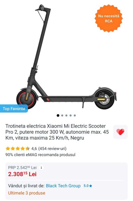 Trotinetă electrică Xiaomi Mi Electric Scooter Pro 2