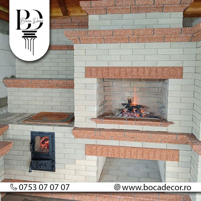 Cărămidă decorativă pentru grătare de curte , șemineu,garduri