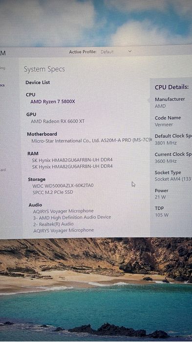 Pc Gaming ryzen 7 5800x