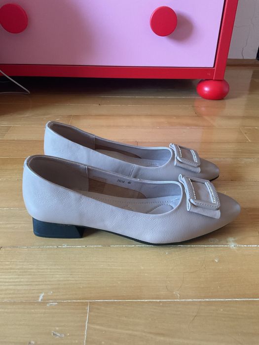 Balerini albi, marimea 40