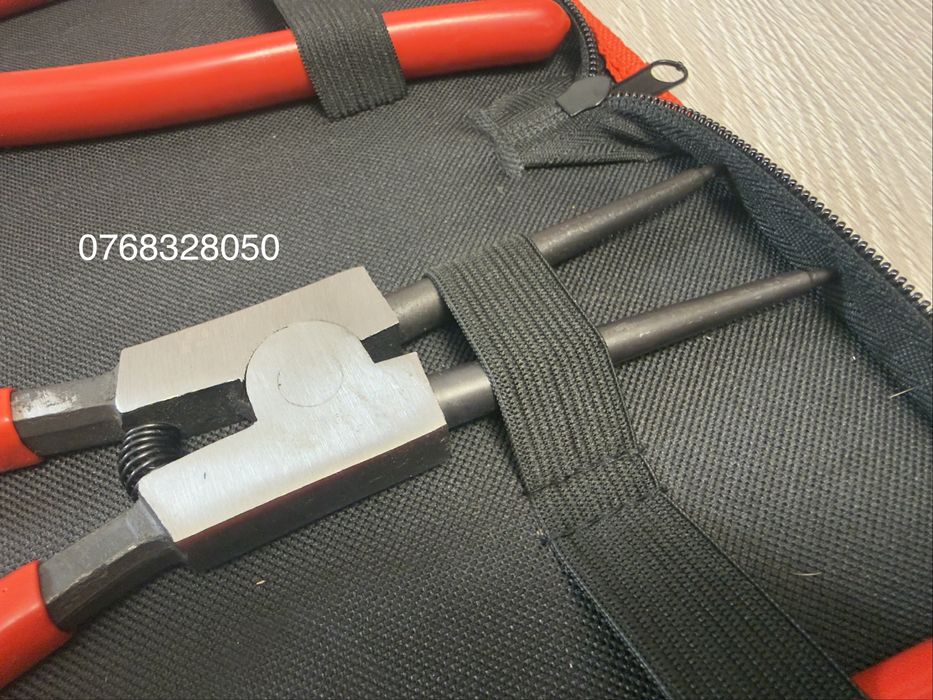 SET 4 Clesti Profesionali Pentru Sigurante SEEGER + Husă cu Fermoar