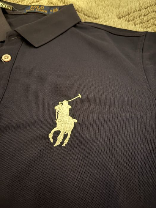 Tricou Polo Ralph Lauren blue big logo