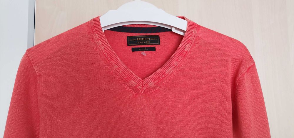 Pulover bărbati Jack&Jones bumbac 100% anchior S (fit M) Nou