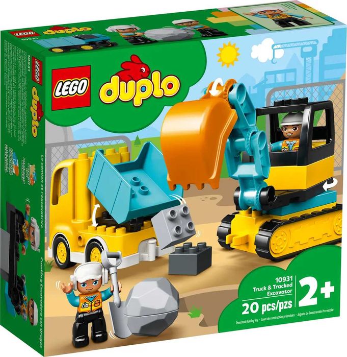 Lego Duplo excavator si basculanta