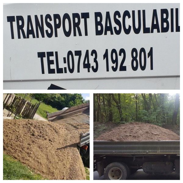 Transport Basculabil 7.5 T •1 2 3 4m3• nisip,sort,piatra,drenaj,pamant