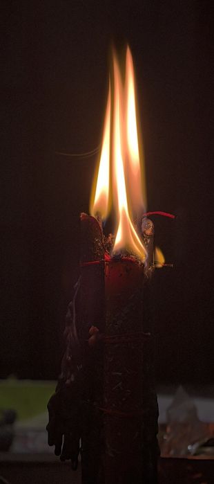 Чистка негатива воском, свинцом, свечами