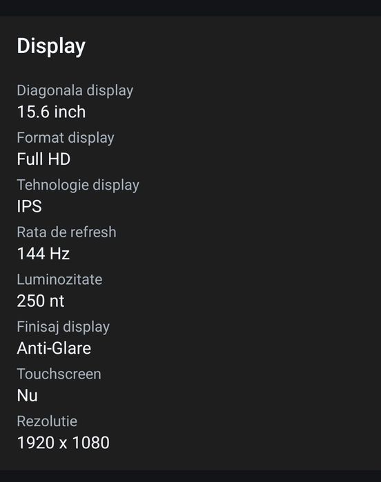Rezervat: Laptop gaming Asus Tuf F15 FX506HC. I5 gen 11, 16gb rtx 3050, 1tb ssd