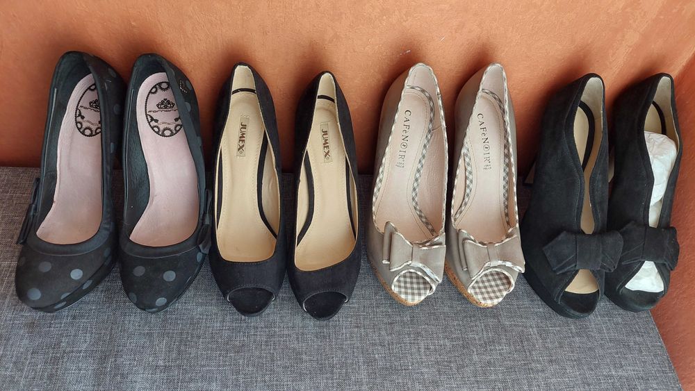 Pantofi cu toc de 12 cm si platformă ,mărime 38