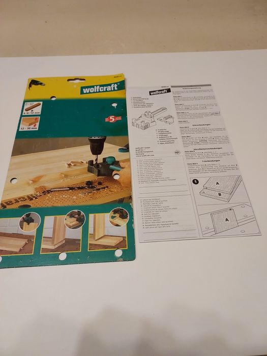 Dispozitiv de dibluire Wolfcraft, 6-10 mm. Aproape nou. Plus cepuri.