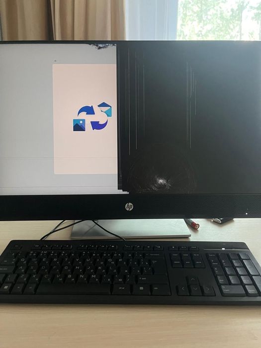 моноблок hp с разбитым экраном