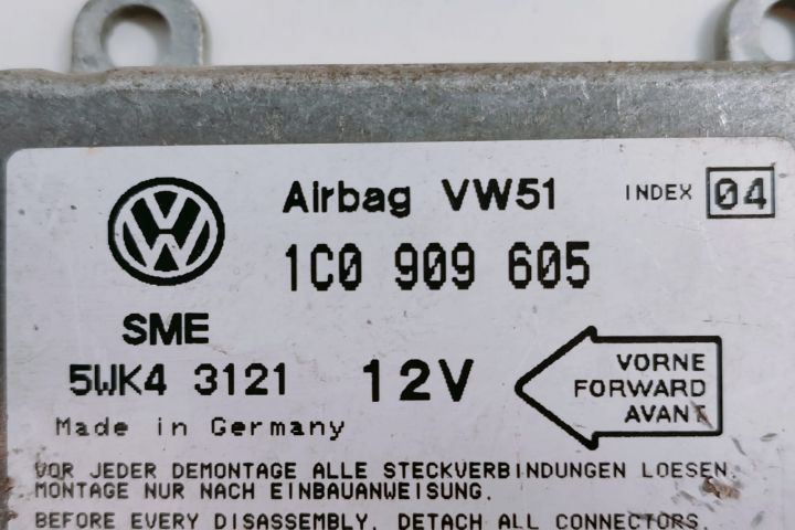 Calculator airbag  Modul 1C0909605 / 5WK43121 Volkswagen VW Polo a 3-