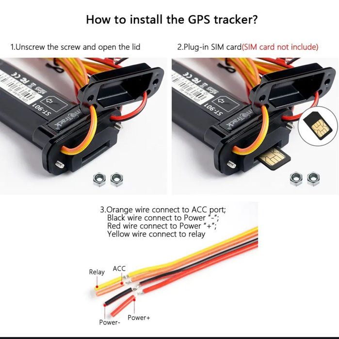 сим картали gps tracker Sinotrack St-901 L
Sinotra
