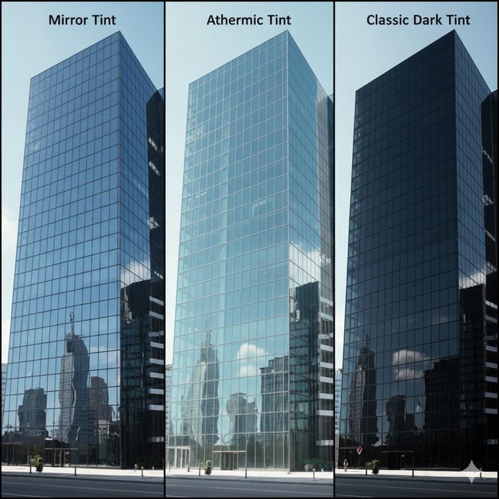 Тонировка ветражных окон, ламинация фасадов,