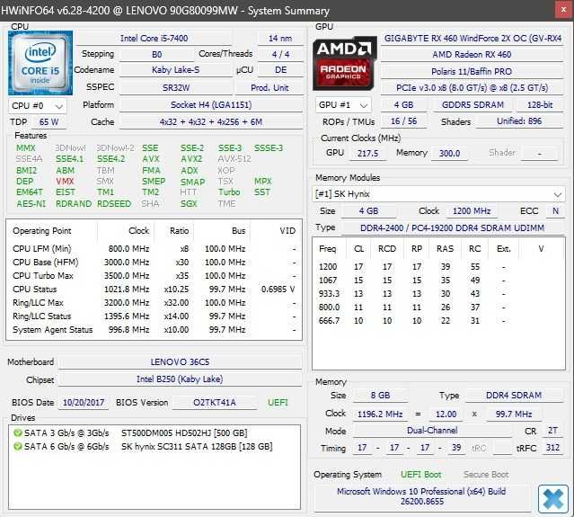Calculator Unitate Gaming Lenovo I5 Gen 7 Ram 8 16 Gb SSD Video 4G