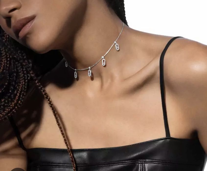 Messika колье из серебра