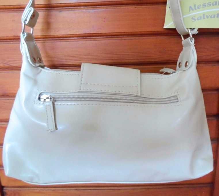 Дамска БЕЖОВА ЧАНТА с дълга дръжка Alessandro Salvatore