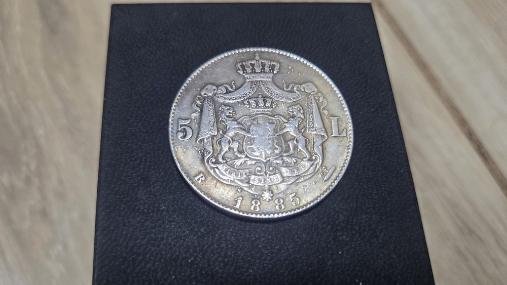 Moneda de argint 5 lei 1885