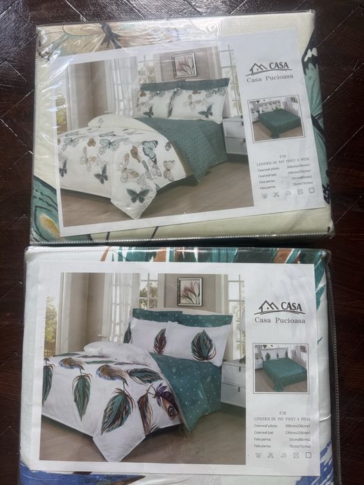 Lenjerie pat dublu din finet Casa Pucioasa