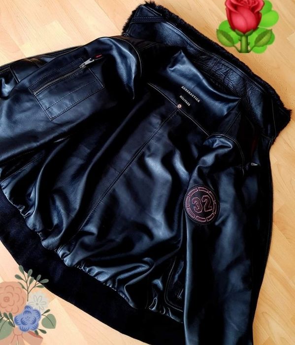 Jacheta Aeronautica Militare tip aviator piele naturala 100%