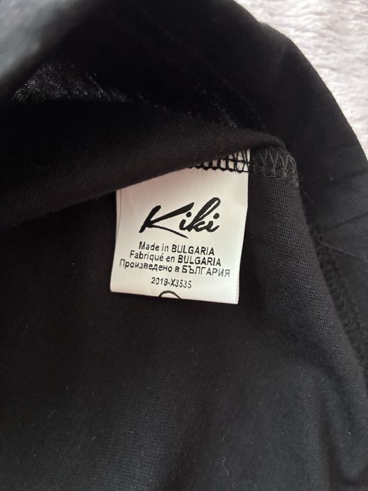 Черна памучна тениска