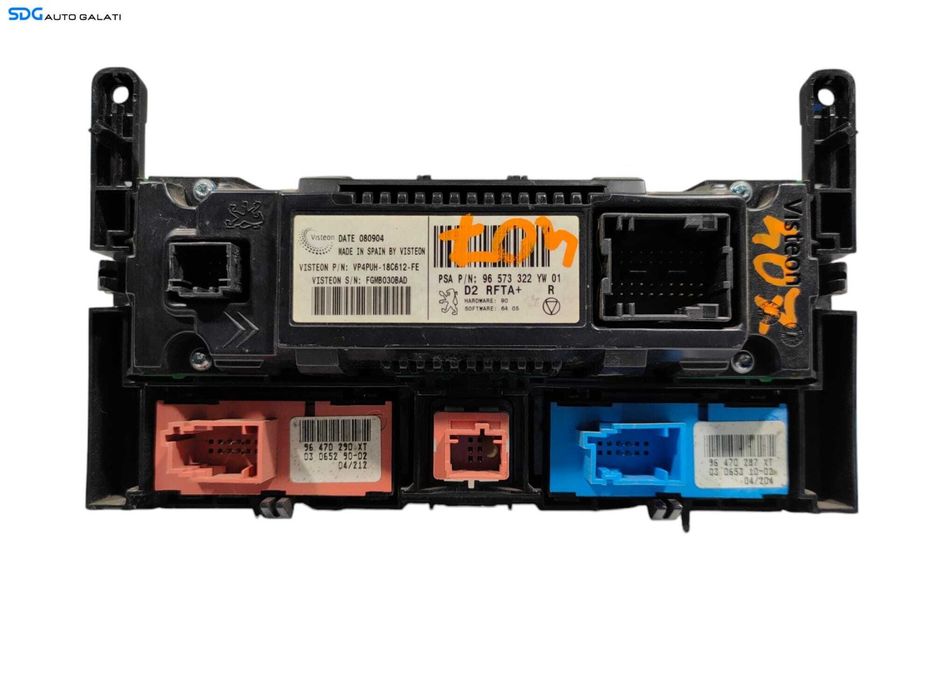 Panou Comanda AC Aer Conditionat Clima Climatronic Peugeot 407 2004 - 2010 Cod 96573322 [L5143]