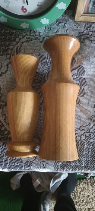 Vaze decorative din lemn de stejar