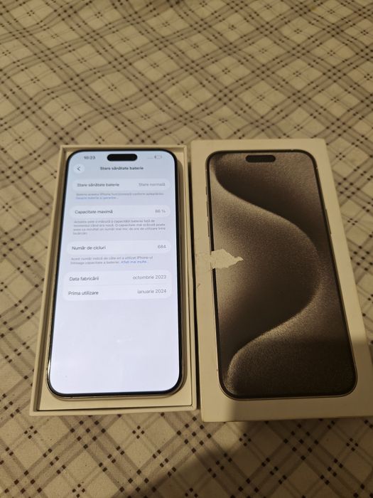 iPhone 15 Pro Max Alb 256GB