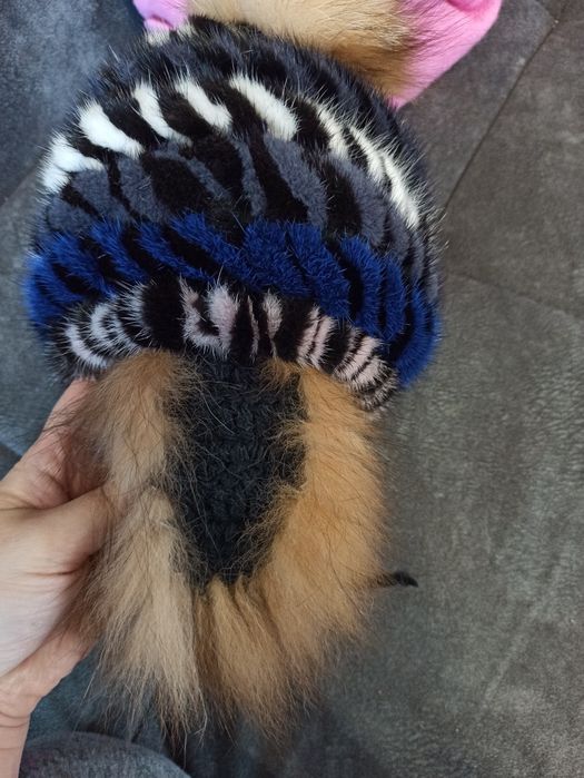 Шапка норковая детская