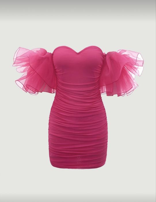 Розова официална рокля