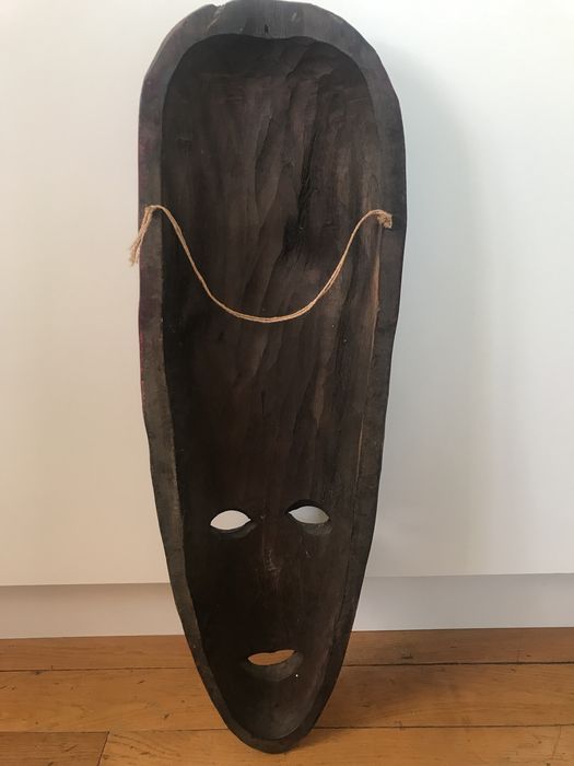 2бр африканска карибска дърворезба за стена маска  Хаити Cote d'Ivoire