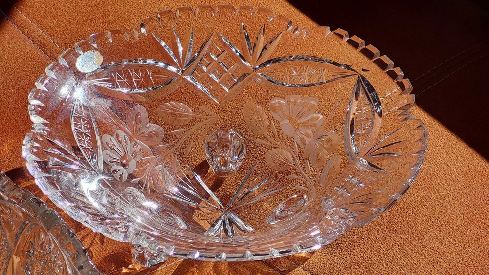 Peste sticla Murano fructiere de Cristal