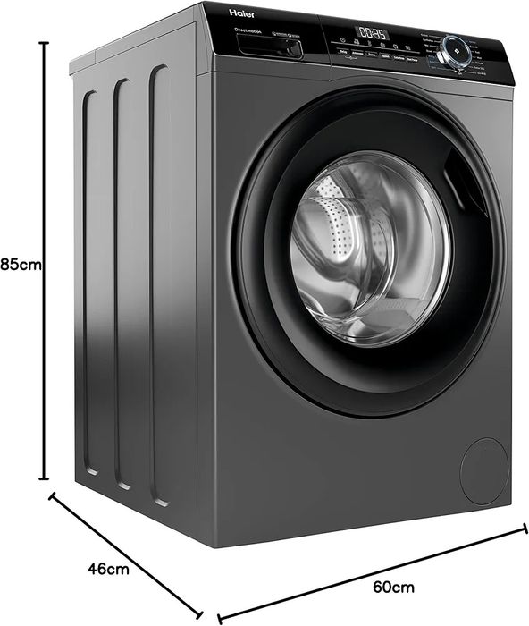 Нова инверторна Direct Drive пералня с пара Haier 9 кг антрацит