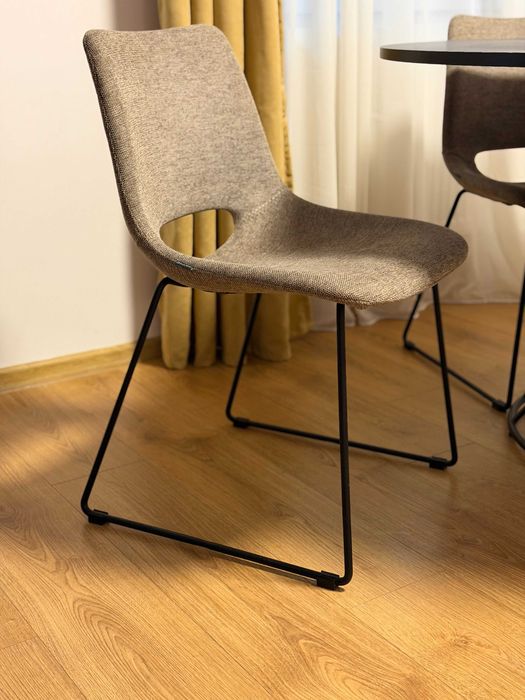 4 Scaune dining stil industrial maro/negru