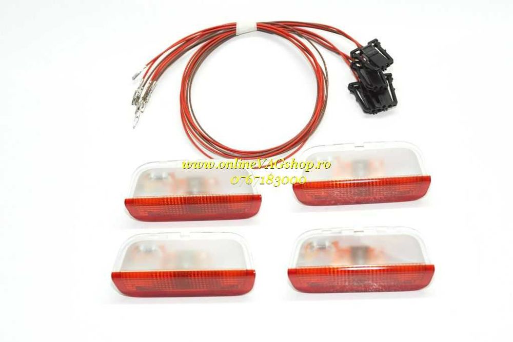 Set 4 lampi lumina rosie/alba avertizare usi deschise VW Golf 5, Golf