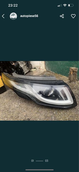 Far faruri xenon range rover evoque 2016 piese dezmembrari
