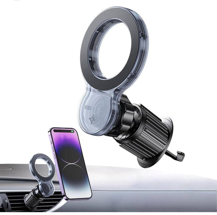 Suport Telefon Magsafe Grila Auto cu File Negru