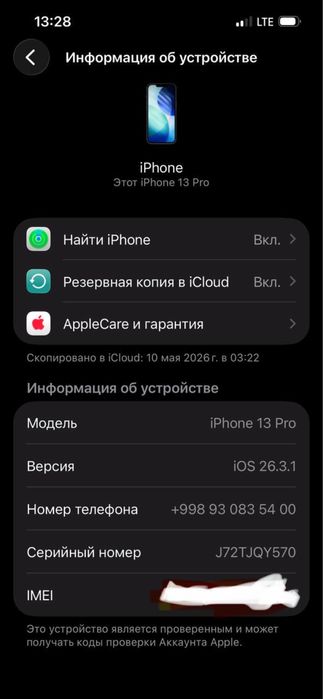 Iphone 13 pro  holati yaxshi