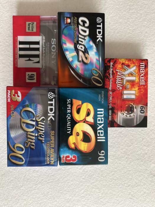 10 casete audio sigilate TDK Maxell Sony