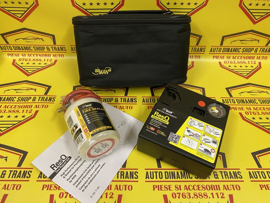 Kit pana Airman premium compresor auto umflat cu solutie 180w